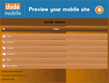 Tablet Screenshot of bellosalonpro.com